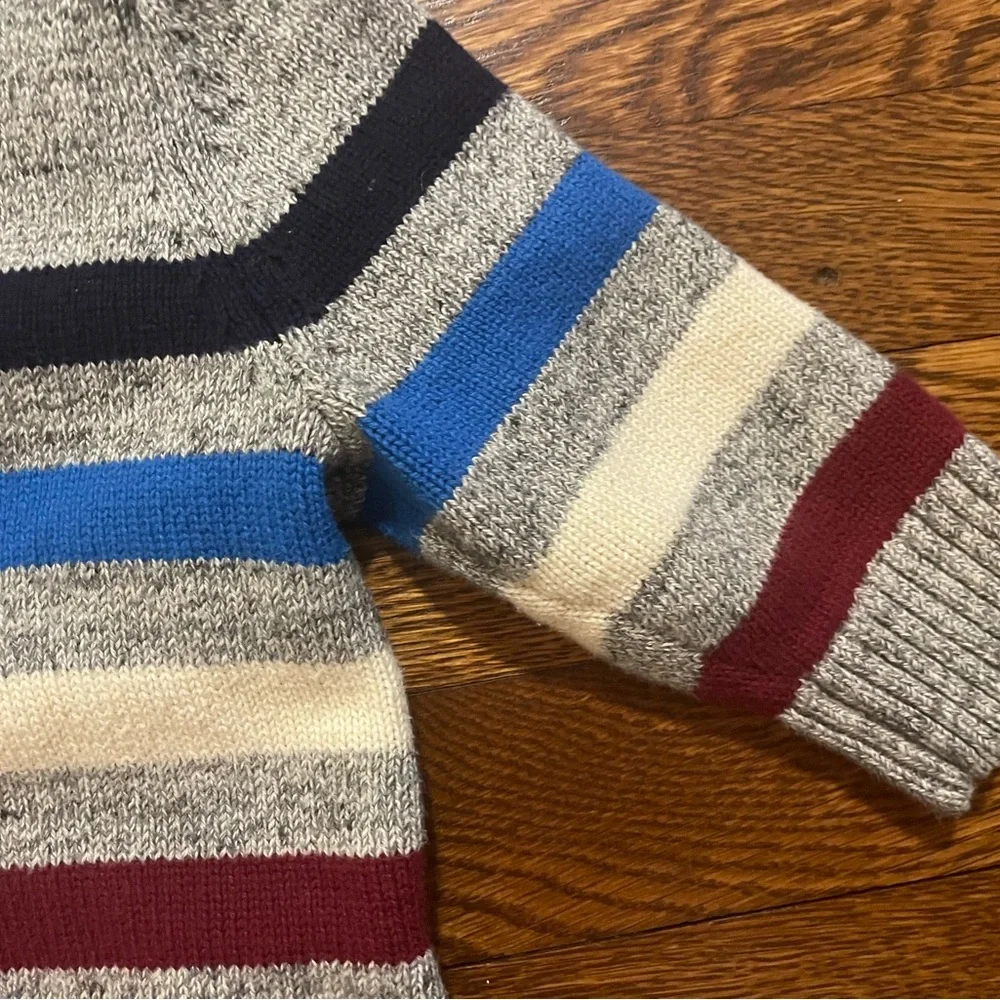 Baby Gap Gray Striped Collared Button Up Sweater Size 12-18 Months